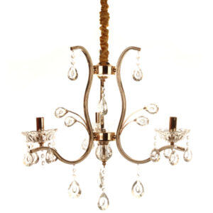 Φωτιστικό κρεμαστό 3 Χ Ε14 Φ60Χ54 εκ. χρυσό με κρύσταλλα