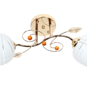 Φωτιστικό οροφής 2 Χ Ε27 50Χ17Χ24 εκ. χρυσό με γυαλιά