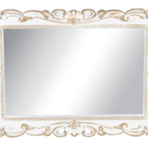 Διακοσμητικό – δίσκος πλαστικός 40Χ24,5 εκ. λευκό χρυσό με καθρέπτη