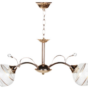 Φωτιστικό κρεμαστό 2 Χ Ε27 53Χ13Χ26 εκ. χρυσό με γυαλιά