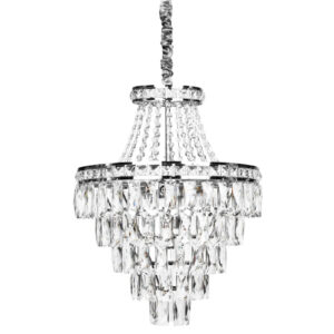 Φωτιστικό κρεμαστό 13 Χ G9 Φ44Χ58 εκ. χρώμιο με κρύσταλλα