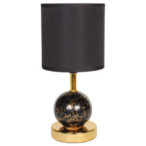 Πορτατίφ κεραμικό Ε14 Φ13Χ28 εκ. μαύρο χρυσό με καπέλο