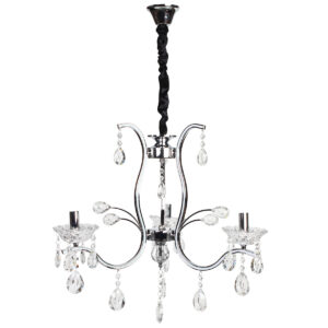 Φωτιστικό κρεμαστό 3 Χ Ε14 Φ60Χ54 εκ. χρώμιο με κρύσταλλα