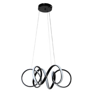 Φωτιστικό κρεμαστό μοντέρνο Φ45 εκ. LED 76W 4000K μαύρο