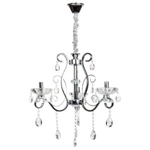 Φωτιστικό κρεμαστό 3 Χ Ε14 Φ56Χ60 εκ. χρώμιο με κρύσταλλα