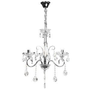 Φωτιστικό κρεμαστό 3 Χ Ε14 Φ50Χ60 εκ. χρώμιο με κρύσταλλα