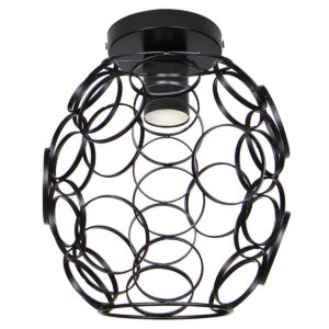 Φωτιστικό οροφής μεταλλικό Ε27 Φ22Χ25 εκ. μαύρο
