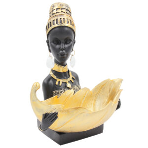 Διακοσμητικό polyresin 21Χ14Χ22 εκ. Africa μαύρο χρυσό