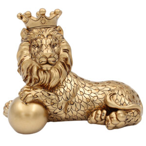 Διακοσμητικό polyresin 22Χ13Χ17 εκ. Λιοντάρι χρυσό