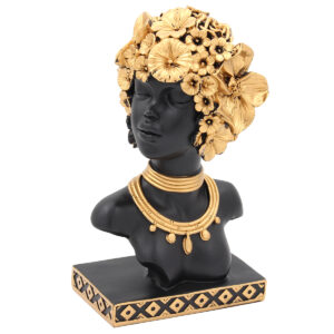 Διακοσμητικό polyresin 14,5Χ8,5Χ25 εκ. Africa μαύρο χρυσό