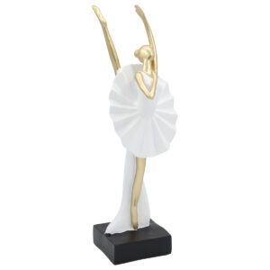 Διακοσμητικό polyresin 11Χ9Χ37 εκ. Μπαλαρίνα Λευκό Χρυσό
