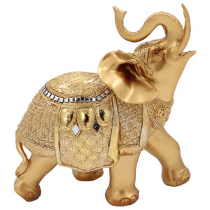 Ελέφαντας διακοσμητικός 17Χ8Χ20 εκ. από πολυρητίνη Χρυσός