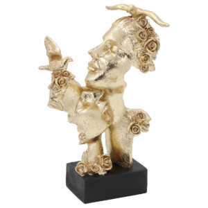 Διακοσμητικό polyresin 18Χ8Χ28 εκ. Ζευγάρι Χρυσό