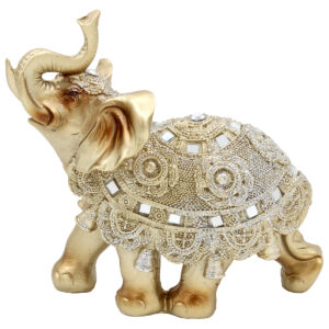 Ελέφαντας διακοσμητικός 18Χ8Χ17 εκ. από πολυρητίνη Χρυσός