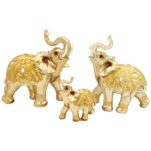 Διακοσμητικά polyresin τεμ 3 Ελέφαντες Χρυσοί