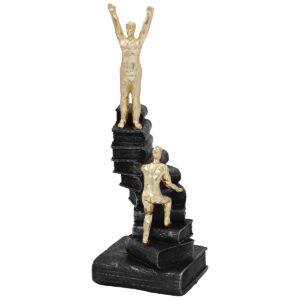 Διακοσμητικό polyresin 10Χ8,5Χ30 εκ. Σκάλα Μαύρο Χρυσό