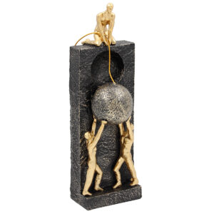 Διακοσμητικό polyresin 10Χ9Χ33 εκ. Μαύρο Χρυσό