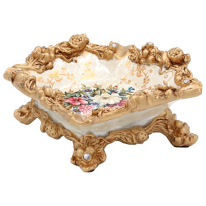 Τασάκι διακοσμητικό Polyresin 18Χ18Χ8 εκ. Floral