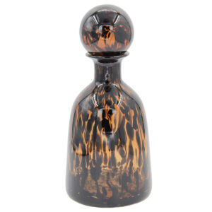 Καράφα – Ανθοδοχείο γυάλινο χειροποίητο Φ14,5Χ32 εκ. Μαύρο Μελί