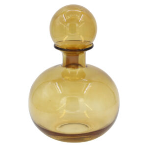 Καράφα – Ανθοδοχείο γυάλινο χειροποίητο Φ18Χ26 εκ. Μελί