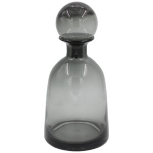 Καράφα – Ανθοδοχείο γυάλινο χειροποίητο Φ14,5Χ32 εκ. Φιμέ Μαύρο