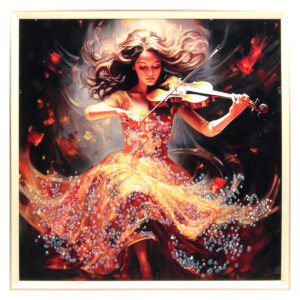 Πίνακας τοίχου 60Χ60 εκ. με κορνίζα και ανάγλυφα strass