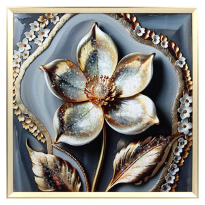 Πίνακας τοίχου 60Χ60 εκ. με κορνίζα και ανάγλυφα strass