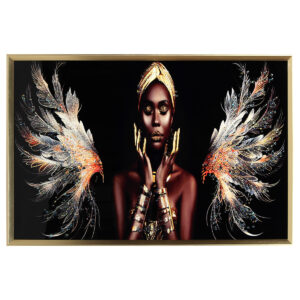 Πίνακας τοίχου 90Χ60 εκ. με κορνίζα και ανάγλυφα strass