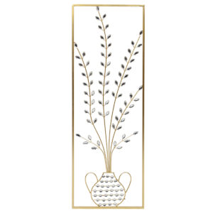 Διακοσμητικό τοίχου μεταλλικό 30Χ90 εκ. Χρυσό με ακρυλικά strass