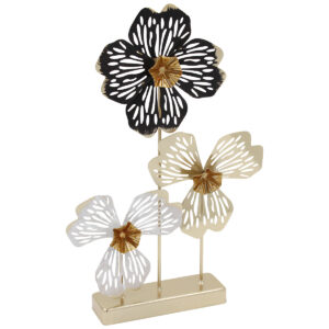 Διακοσμητικό μεταλλικό επιτραπέζιο 23Χ5Χ34 εκ. Λουλούδια