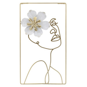 Διακοσμητικό τοίχου μεταλλικό 25Χ45 εκ. Γυναίκα Χρυσό