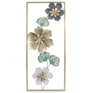 Διακοσμητικό τοίχου μεταλλικό 70Χ29,5 εκ. Λουλούδια