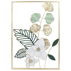 Διακοσμητικό τοίχου μεταλλικό 40Χ60 εκ. Λουλούδια