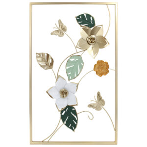 Διακοσμητικό τοίχου μεταλλικό 40Χ60 εκ. Λουλούδια