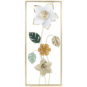 Διακοσμητικό τοίχου μεταλλικό 30Χ69 εκ. Λουλούδια