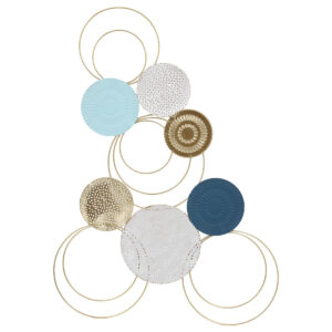 Διακοσμητικό τοίχου μεταλλικό 60Χ42 εκ. Κύκλοι