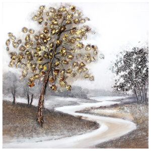 Πίνακας τοίχου καμβά χειροποίητος με ελαιογραφία 70Χ70 εκ. ανάγλυφος