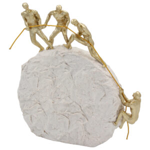 Διακοσμητικό Polyresin 24Χ5,5Χ25 εκ. Εκρού Χρυσό