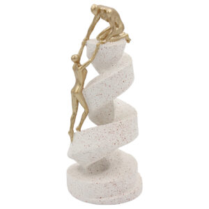 Διακοσμητικό Polyresin Φ10,5Χ26 εκ. Τσουλήθρα Εκρού Χρυσό