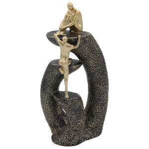 Διακοσμητικό Polyresin 11Χ7Χ22 εκ. Μαύρο Χρυσό
