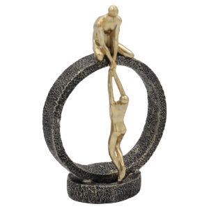 Διακοσμητικό Polyresin 13Χ6,5Χ21 εκ. Μαύρο Χρυσό