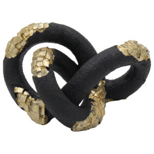 Διακοσμητικό Polyresin 17Χ11Χ10 εκ. Αλυσίδα Μαύρο Χρυσό