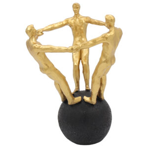 Διακοσμητικό Polyresin Φ18Χ26,5 εκ. Μαύρο Χρυσό