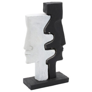 Διακοσμητικό Polyresin 16Χ7Χ30 εκ. Λευκό Μαύρο