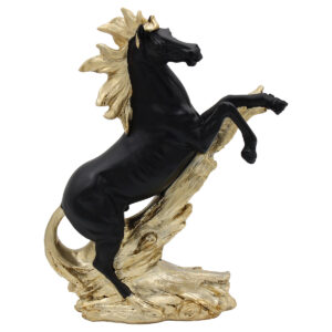 Διακοσμητικό Polyresin 23,5Χ8Χ30 εκ. Άλογο Μαύρο Χρυσό