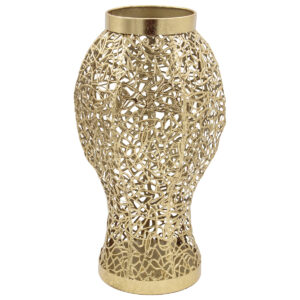 Ανθοδοχείο μεταλλικό Φ25Χ46 εκ. Χρυσό