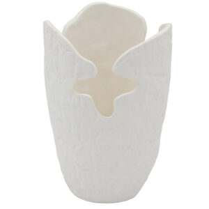 Ανθοδοχείο – Διακοσμητικό κεραμικό Φ13Χ19 εκ. Λευκό