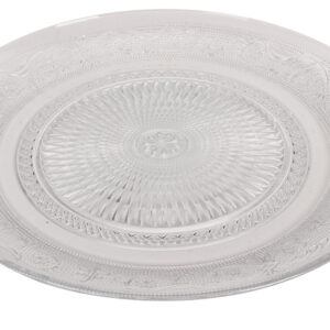 Πιατέλα γυάλινη Φ33 εκ. με ανάγλυφο σχέδιο