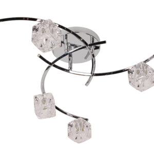 Φωτιστικό μοντέρνο οροφής 6 Χ G9 χρ. χρώμιο με γυαλιά