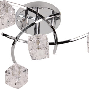 Φωτιστικό μοντέρνο οροφής 4 Χ G9 χρ. χρώμιο με γυαλιά